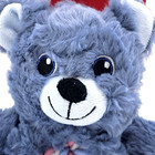Kong Teddy Knots Bear Small Blue Squeaky Soft Plush Toss   Shake Dog Toy 7x6 