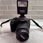 Canon Eos Rebel T5 Dslr Camera Bundle With flash Attachment      Original Owner 