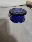  Caswell-massey Elixir Of Love No  1 Cobalt Blue Glass Powder Jar Empty