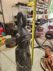 Vintage Fang Byeri Reliquary Guardian Wood Sculpture African Art 27in