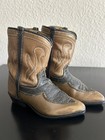 Vintage 70s Kids Cowboy Boots Leather Western - Dress Toe 