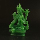 Tibet Tibetan Buddhism Statue Imitate Jade Resin Green Tara Buddha Feng Shui