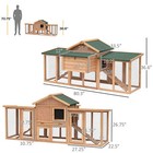80  Wooden Chicken Coop Backyard Hen Cage House Poultry W  Nesting Box Run