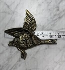 Vintage Mcm Set Of 3 Brass Flying Ducks Wall Plaques decor