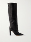 Jennifer Chamandi Eddie Foldable Black Leather Knee Boots Eu 41  us 11  uk 8
