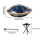 Handpan Drum G Minor 9 Notes 18in Steel Drum Percussion Instrument For Yoga