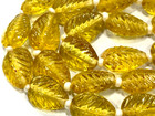 Lemon Sapphire Pear Carved10x14-11x15 Mm Beads 18 inch 1 Necklace 3 Layer