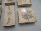 Vintage  Wood   Rubber Stamps Lot