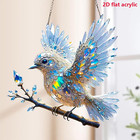 Crystal Sky Bluebird Stained Art Ornament  Terrain-hill Indoor outdoor Blue Humm