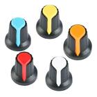25pcs 6mm Wh148 Potentiometer Shaft Control Rotary Knob Cap 15mm X 17mm 5 Colors
