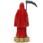 Santa Muerte 5  Inch  Red  Holy Death Grim Reaper Statue   Coin Base