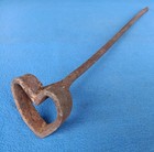 Antique Branding Iron Lone Heart   Cowboy Western Cattle Rodeo Blacksmith Brand