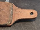Antique Vintage Wood   Leather Paddle Strop 10 5   