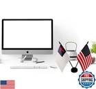 America And Christian Twin Desk Flag  Us Table Flags - 8 X 5 Inches Deluxe Se