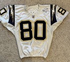 Original Game Worn Signed Chargers Curtis Conway Jersey Used  With Team Repairs