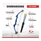 Genesis Bows Original Gen Bow Kit Left-hand Zero Let-off Design  blue 