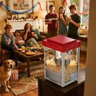 Commercial Popcorn Machine 8oz 800w Stainless Kettle  48 Cups Theater Style Red