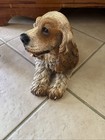 Vintage 1986 Homco Cocker Spaniel Large Statue Resin Statue Figure Doorstop 15 l