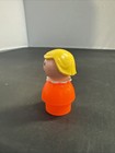 Fisher Price Little People Vintage Blonde School Girl Sister In Red-orange  1