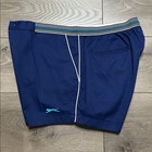Slazenger Vintage 3  Tennis Shorts Retro Preppy Navy Blue Size 38