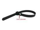 Cable Ties 8  Zip Reusable Push Release 45 Lb Nylon Black Wire Wrap Heavy Duty