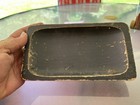 Vtg Wooden Rustic Cottage Core Scalloped Or Carved Edge Design Small Dark Wood