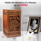 Handmade Rosewood Urn For Human Ashes   Tree Of Life Wooden Urns Hand-crafted