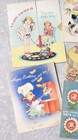 Vintage Lot 1920s 30s Childrens Birthday Age Greeting Cards Antique Foldout