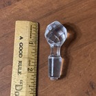 Vintage Glass Perfume Decanter Bottle Stopper Faceted Clear Replacement