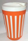 Catherine Holm Deka 104 Pitcher Plastic Mcm Danish Modern Orange   White Stripes