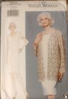9612 Vintage Vogue Sewing Pattern Misses 1990s Loose Fitting Dress Jacket Uncut