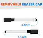 25 Black Magnetic Dry Erase Markers With Eraser Cap For Office And School