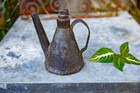 Rare Artisan Early Antique Miner   s Railroad Oil Wick Teapot Lamp Light