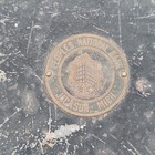 Antique Vintage Peoples National Bank Jackson Michigan Metal Bankers Cash Box