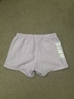 Pink Women   s Gray Knit Athletic Shorts L Drawstring Elastic Waist Pockets