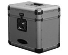 Odyssey Klp2sil Krom Stackable Record Case For 70 12  Vinyl Records   Lps Silver