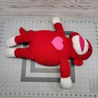 Dan Dee Collectors Choice Red Sock Monkey Plush With Heart Stuffed Animal