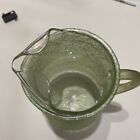 Mcm Spaghetti String Rubber Coated Glass Pitcher Green Vintage