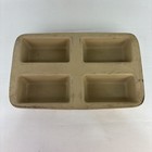 Pampered Chef Mini 4 Loaf Stoneware Bread Pan 15 x 9  Family Heritage Collection