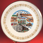 Amana Colonies Collector Plate Iowa Gold Trim 10 3 8 