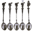 Souvenir Spoon  Italian  Rome  Capitoline Wolf  Papal Lion  Demitasse  4 