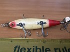 Heddon Underwater 150 Minnow Bass Fishing Lure Rare Vintage Wood Marked Props