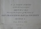 1852 Coast Survey Triangulation Map San Francisco Bay Vicinity Petaluma Alcatraz