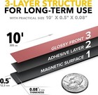 Flexible Magnetic Tape 72 Pcs  Magnetic Strip With Strong Self Adhesive -