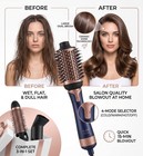 4-in-1 Hair Dryer Styler Brush - 1200w Dual Voltage  Rotating Heads Anti-tangle