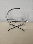 Vintage Libbey 5 Piece Wine Glass Caddy Mid Century Modern Mcm Barwar 