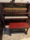 Antique 1902 Janssen Upright Grand Piano Solid Mahogany  Excellent Condition