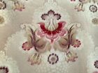 Antique  French Ch  teau Curtain Cotton Floral Fabric Heavy Home Decor Textile