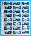 Us Postage Stamps Face Value  45  Unused Lot  125 Sheets Blocks Space