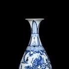Collectable Art Chinese Hand Painting Blue white Porcelain Figure Yuhuchun Vase